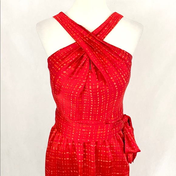 White House Black Market Criss Cross Halter Dress - Picture 4 of 15